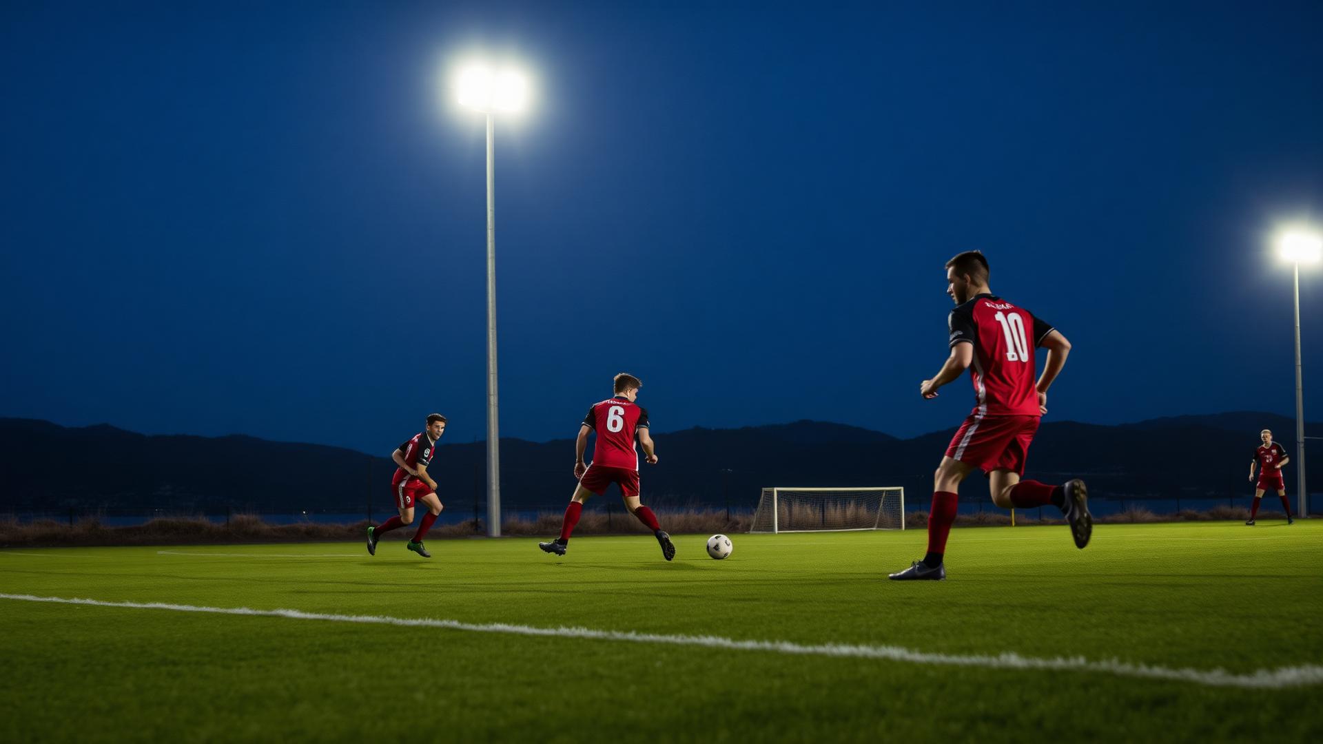 KMSL match under floodlights in Kelowna